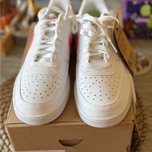 Nike Court Vision Low - White, Coral, Volt, Black